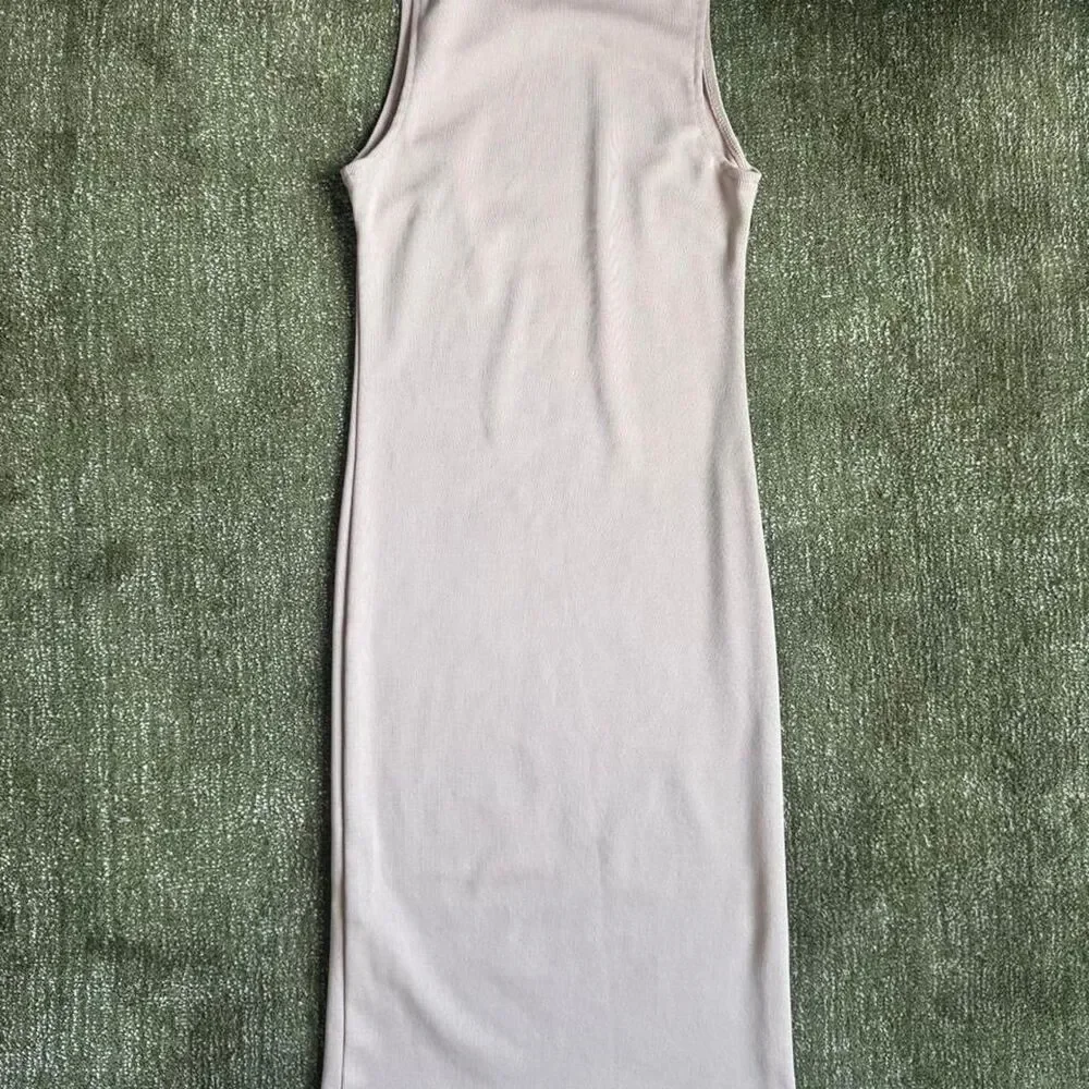 Forever-21 Women's Tan and Cream Dress